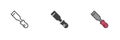 Chisel tool different style icon set Royalty Free Stock Photo