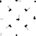 Chisel tool in man hend pattern seamless black