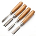 Chisel tools with ergonomic wooden handles Royalty Free Stock Photo