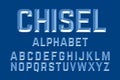 Chiseled alphabet letters Royalty Free Stock Photo