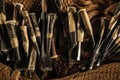 Chisels is on carving wood, Woodworking and crafts tools