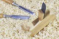 Chisels and spokeshave Royalty Free Stock Photo