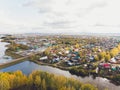 Chishmy city in the Republic of Bashkortostan. View from a small town. Royalty Free Stock Photo