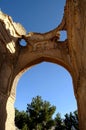 Interior view of an ancient brick dome in Chisht-e-Sharif, Herat Province, Afghanistan