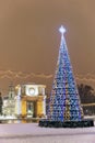 Chisinau landmarks at winter night