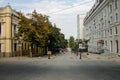 Stefan Cel Mare avenue near Victory Arch in Chisinau, Moldova