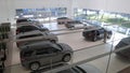 CHISINAU, MOLDOVA - Land Rover and Jaguar showroom. Interior view of Exhibition, NEW crossovers and SUV