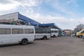 Buses at Central bus station (Gara Centrala Chisinau) in Chisinau Royalty Free Stock Photo