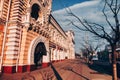 The empty street in Chisinau the capital of Moldova Republic