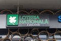 Logo and sign of National lottery in Moldova (Loteria Nationala a Moldovei