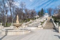 Nice view on cascading stairs in Valea Morilor park