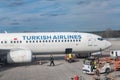 Plane of Turkish Airlines at Chisinau international airport