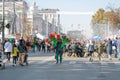 Chisinau, Moldova - October 15, 2022: Balloon street vendor. Selective focus. The holiday Day of the City of Chisinau is