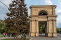 View of the Triumphal Arch, Chisinau, Republic of Moldova Royalty Free Stock Photo