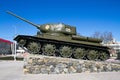 Chisinau, Republic of Moldova - March 06, 2013: Tank of the Second World War t - 34.