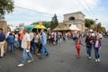 Chisinau, Republic of Moldova - October 1, 2016: Celebration National Wine Day at central square the capital