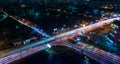 Chisinau, Republic of Moldova. View from above at night