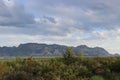 Chisos mountain range in Big Bend National Park Royalty Free Stock Photo