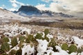 Chisos Mountains snowy desert Big Bend NP TX USA Royalty Free Stock Photo