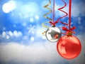 Chistmas balls background Royalty Free Stock Photo