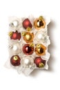 Chistmas balls in box Royalty Free Stock Photo