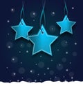 Chistmas blue stars