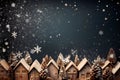 Chistmas ornaments on wooden background with copy space for text, Invitation card template, AI generated, generative AI