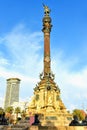 Chistopher Columbus Monument In Barcelona, Spain