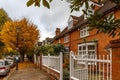 Chiswick suburb street in autumn, London Royalty Free Stock Photo