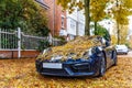 Chiswick suburb street in autumn, London Royalty Free Stock Photo