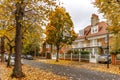 Chiswick suburb street in autumn, London Royalty Free Stock Photo