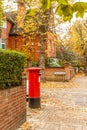 Chiswick suburb street in autumn, London Royalty Free Stock Photo