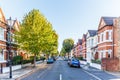 Chiswick suburb street in autumn, London Royalty Free Stock Photo