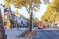 Chiswick suburb street in autumn, London Royalty Free Stock Photo