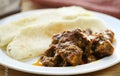 Chita ruti a Bengali cuisine with hot chicken curry Royalty Free Stock Photo