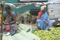 Local outdoor vegetable market in Chitambaram