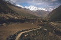 Chitkul village in Himachal pradesh. Amazing Landscape of Himalayas Royalty Free Stock Photo