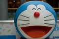 Chitose Hokkaido Japan - November 17, 2019: Doraemon model at Chitose international Airport in Hokkaido for welcome the tourist