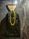 Black Shiva at Sampige Siddeshwara Temple, Fort of Chitradurga, Karnataka, India Royalty Free Stock Photo