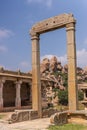 Entry arch to Sampige Siddeshwara Temple buildings, Fort of Chitradurga, Karnataka, India Royalty Free Stock Photo