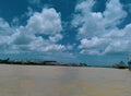 Chittagong Karnaphuli river, large ships crowded the banks due to bad weather 4 Royalty Free Stock Photo