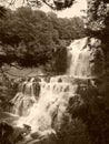 Chittenango Falls Side View Sepia