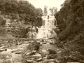 Chittenango Falls with sepia filter