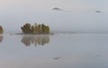 Chittenden Resrervoir in the Fog Royalty Free Stock Photo