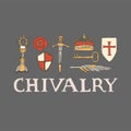 Chivalry and crusade concept Royalty Free Stock Photo
