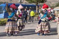 Peruvian dancers in Chivay, Peru