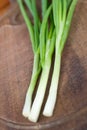 Chives on a chopping board Royalty Free Stock Photo