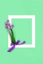 Chives Flower Blossom Herb Background Floral Frame Royalty Free Stock Photo