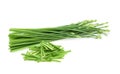 Chives flower or chinese chive isolated on white background Royalty Free Stock Photo