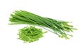 Chives flower or Chinese Chive isolated on white background Royalty Free Stock Photo